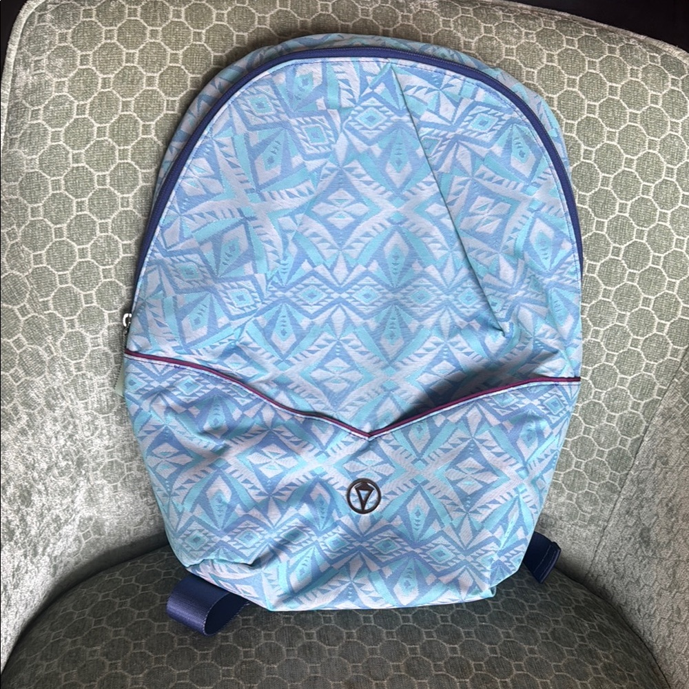 Lululemon Ivivva for Girls Blue & Pink Geometric Backpack